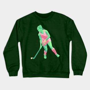 Field Hockey Player (Mint Green & Blush Pink) Crewneck Sweatshirt